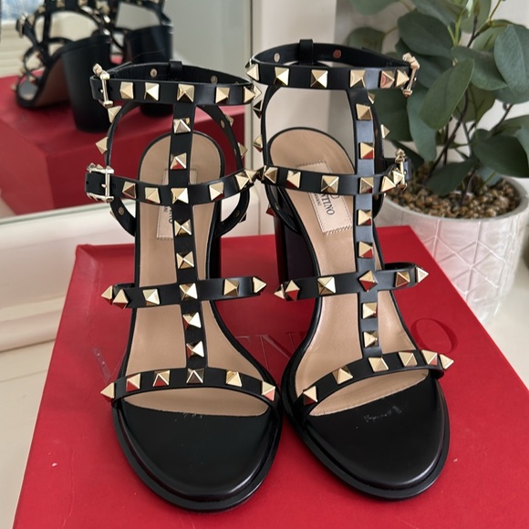 Valentino Rockstud High Block Heel Sandals - Picture 4 of 8